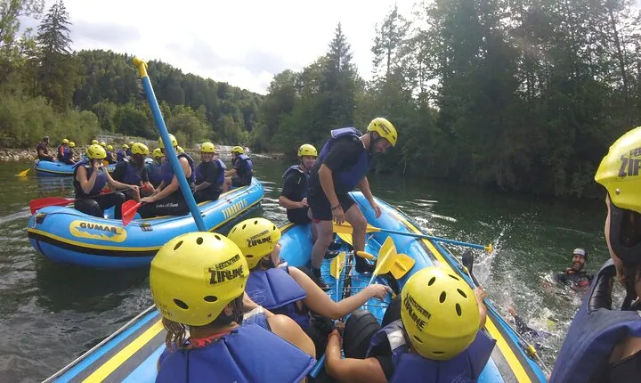 rafting on sava river in bled slovenia, the best rafting trip in the area