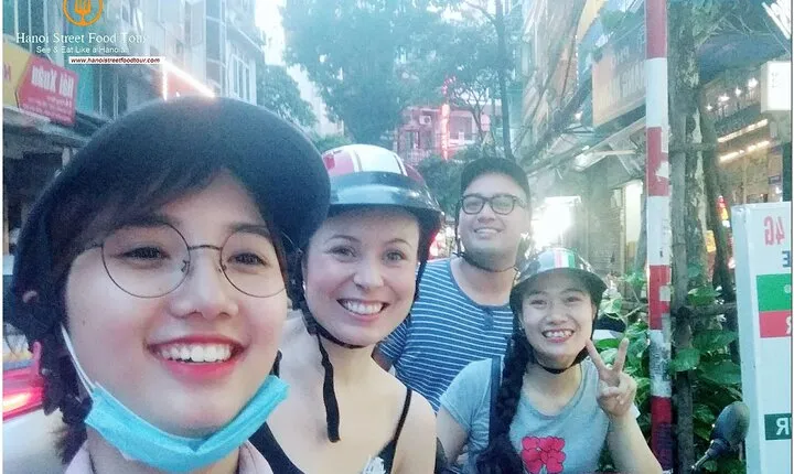 Hanoi old quarter sightseeing & street food eating by Motorcycle