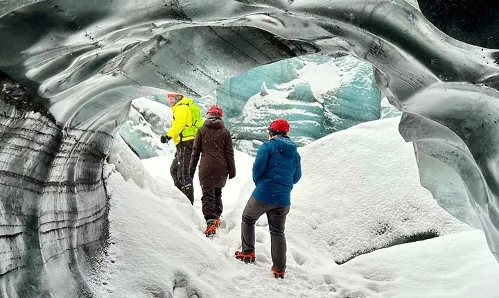Ice Cave Katla, South Coast Waterfalls & Black Sand Beach Private