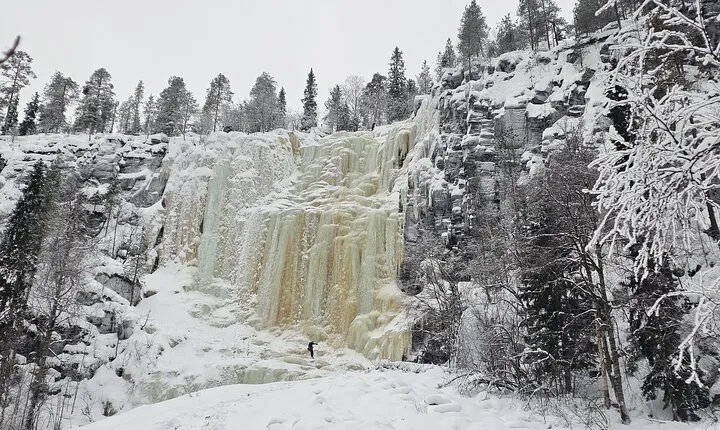 Korouoma Frozen Waterfalls & Reindeer Farm Visit