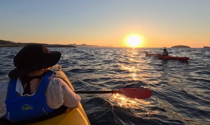 Romantic Sunset Kayaking Tour in Milos