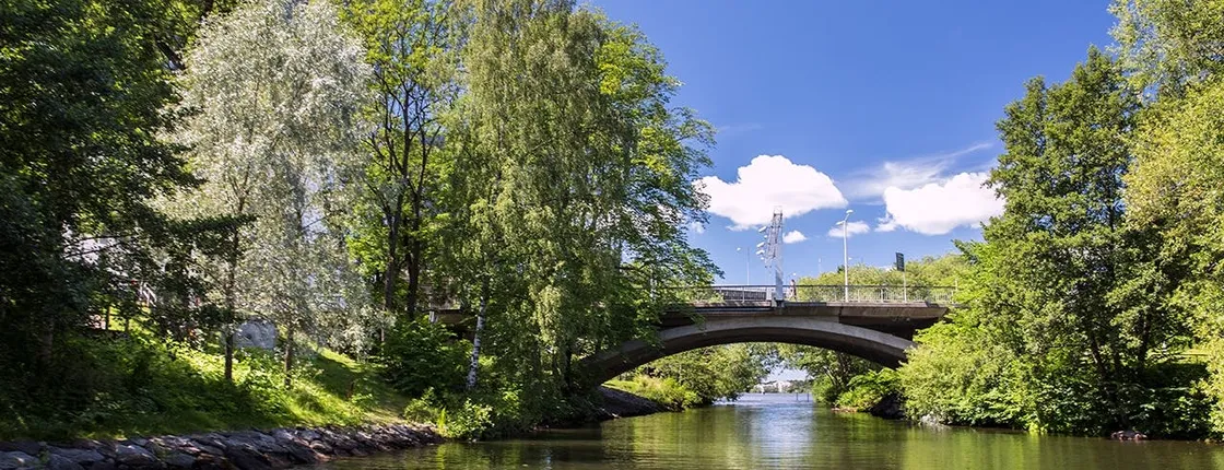Stockholm city hall canal guided boat tour