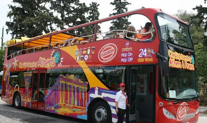 Athens Hop-On Hop Off w/ Acropolis & Acr.Museum tickets & 3 audio