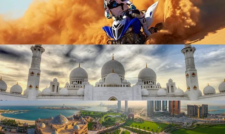 Quad Bike Desert Safari, BBQ Dinner, LiveShows & AbuDhabi City Tour(2 Days Tour)