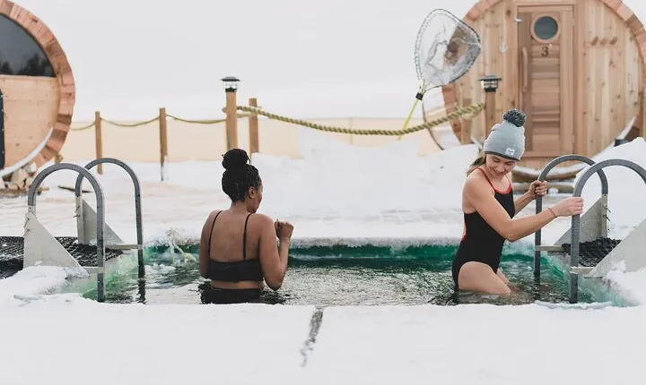 Arctic Sauna and Cold Plunge on Great Slave Lake