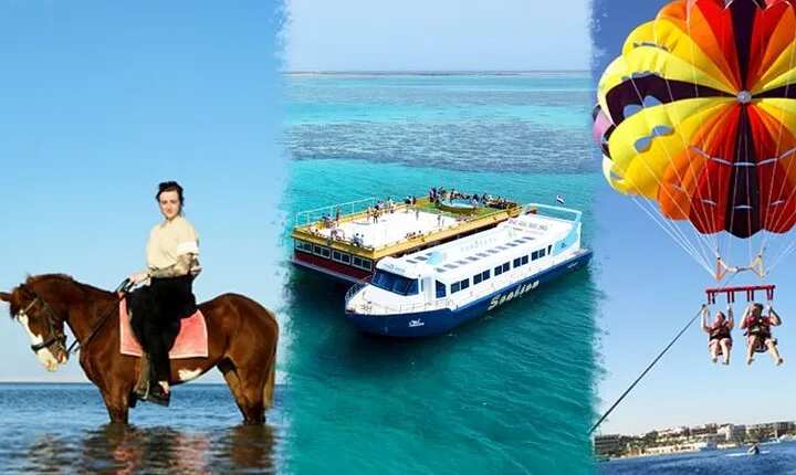 Horse Riding, Semi-Submarine & Parachute Ride - Hurghada