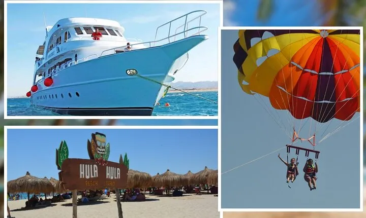 Sail into Hula Hula Wonderful Island with Parasailing - Hurghada