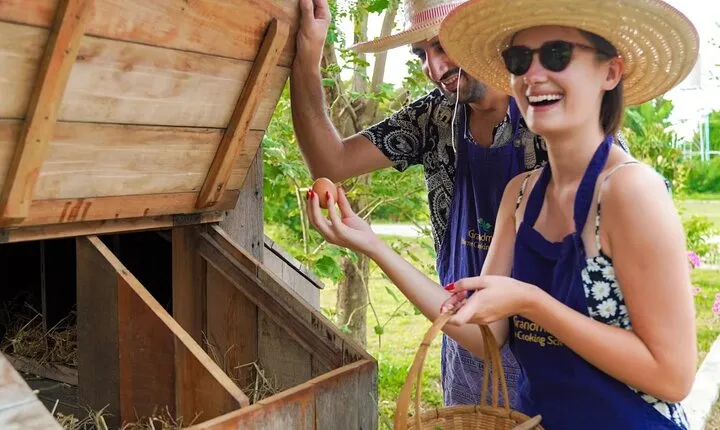 Morning Session - Thai Cooking Class in Traditional Pavilion with Beautiful Farm