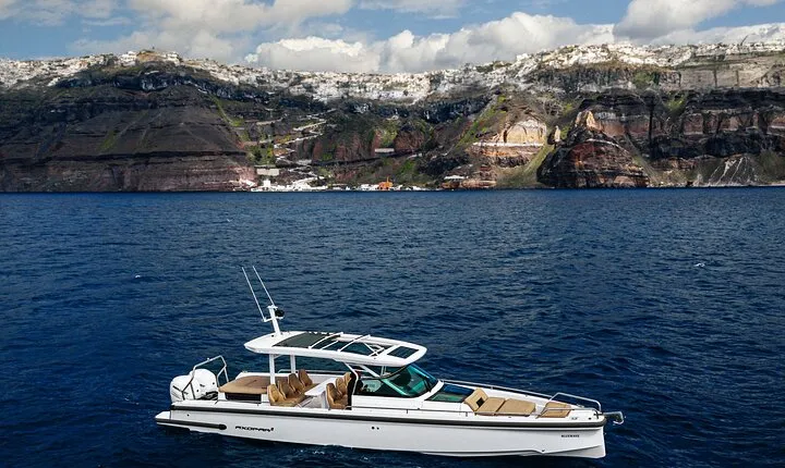 The Fastest Private Motor Yacht in Santorini - All Inclusive Tour