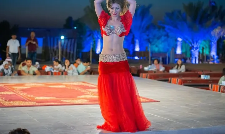 Standard Desert Safari, camel ride, BBQ Dinner, Belly Dance Show, Pick & Drop
