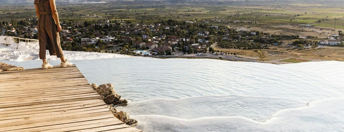 Full-day Pamukkale and Hierapolis tour with thermal pool stop