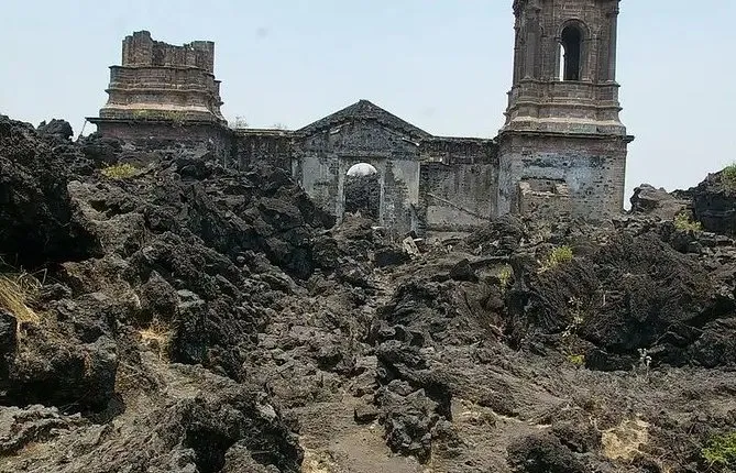 Paricutin Volcano, natural wonder of Michoacan, from Morelia