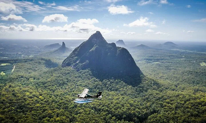 Deluxe Seaplane Tour Noosa to Glasshouse Adventure for 2 with Photobook