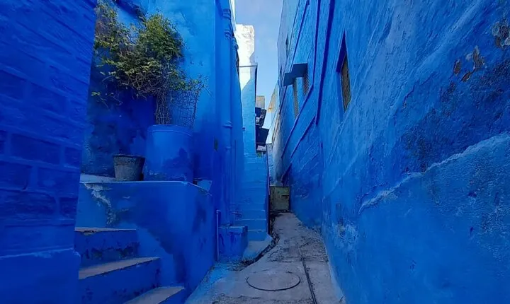 Walk in blue City