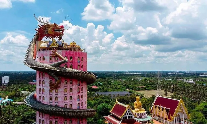 PRIVATE Floating Market + DRAGON Temple + DO like a Local