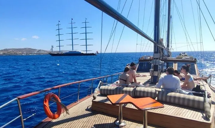 Shared Mykonos Sail Cruise to Delos and Rhenia Islands