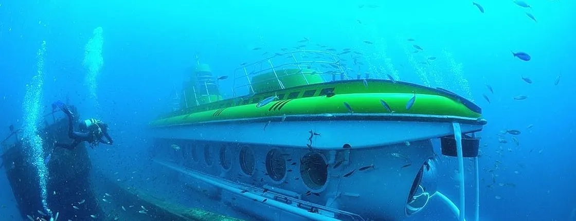 Submarine dive in the Atlantic Ocean in Tenerife