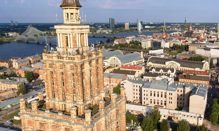 Panorama Riga top view of Riga City