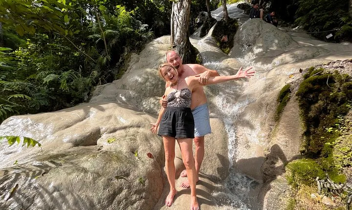 Amazing Sticky Waterfall with Local Expert Yummy Food and Fruits