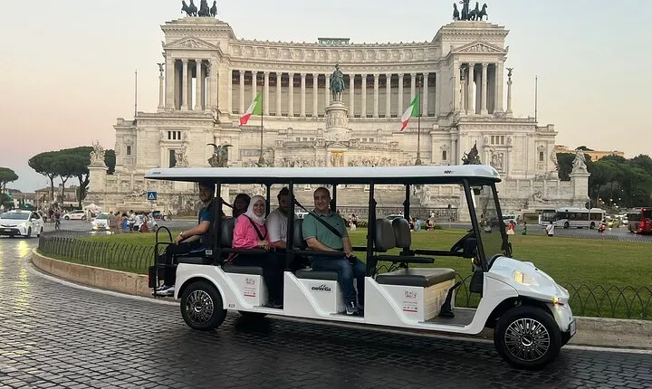 Private Guided Catacombs and Rome Highlights Tour in Golf Cart