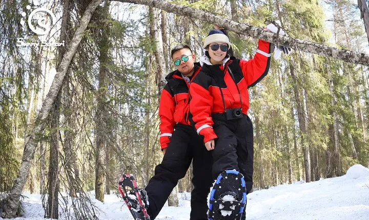 Arctic Ice Fishing by Snowshoe