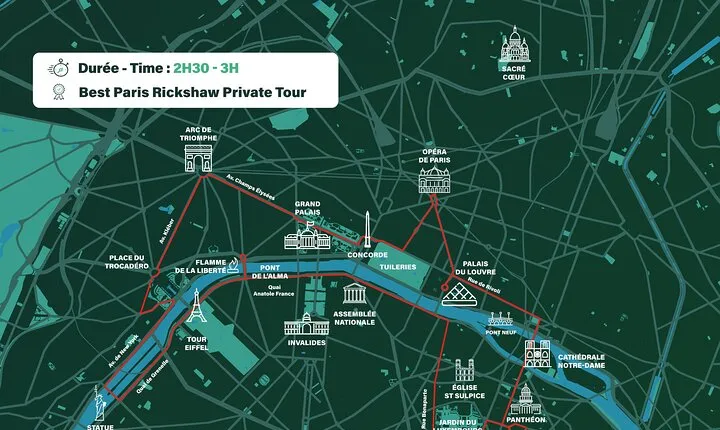 Paris Private Sightseeing Guided Tour by Electric Rickshaw