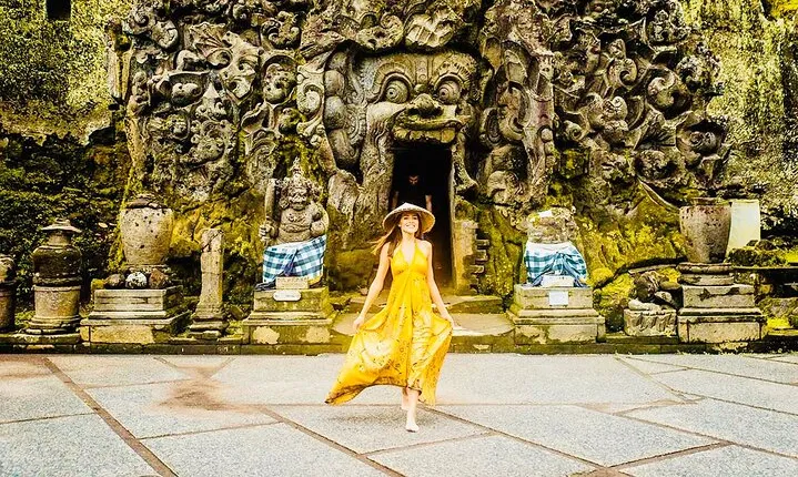 Bali Arts shopping with temples-waterfall visit.