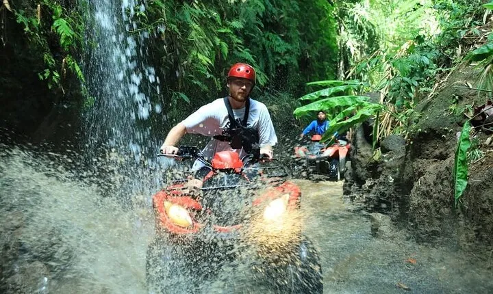 Ubud ATV Ride through River Jungle Rice Fields Puddles