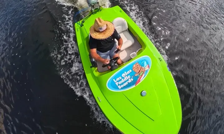Ft. Lauderdale Mini Powerboat Rental. Canal, Yacht, Mansion Tour
