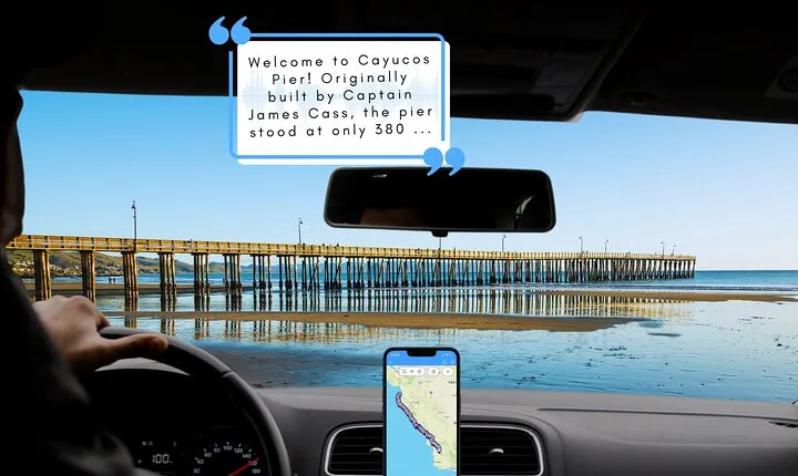 Smartphone Driving Tour between Santa Maria & Monterey 'Big Sur'