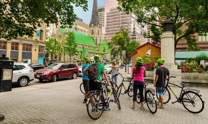 3Hr Montreal Architecture Bike Tour with regular or E-bikes Beer & wine included