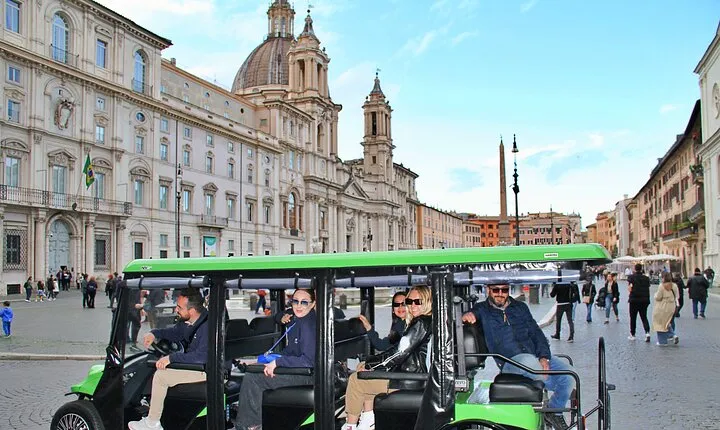 Highlights of Rome: Golf Cart Tour with Artisanal Gelato Tasting