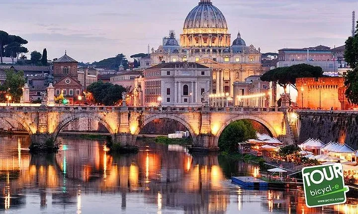 Rome at sunset is magic on two wheels