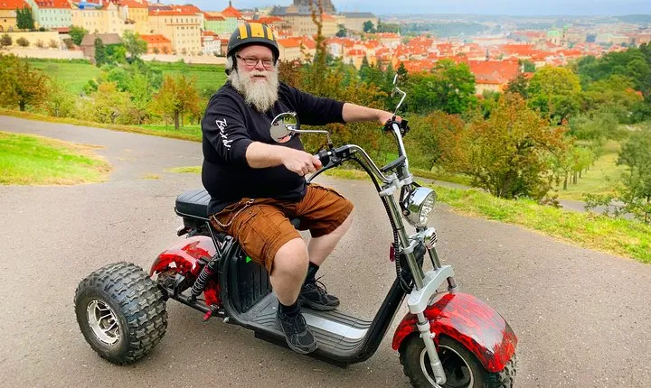 Amazing !!! Electric Trike Tour of Prague, live guide included