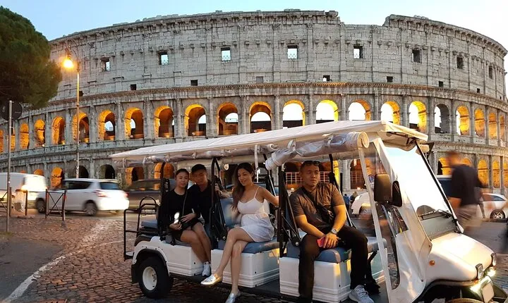 Rome by Night Private Golf Cart Tour-3 Hours