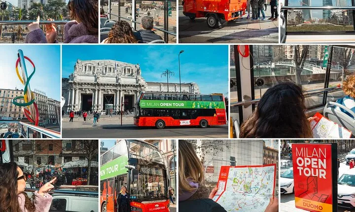 Tour of Milan by open bus, valid for 3 days
