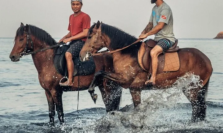 Horse Riding Experience on Black Sand Beach Bali