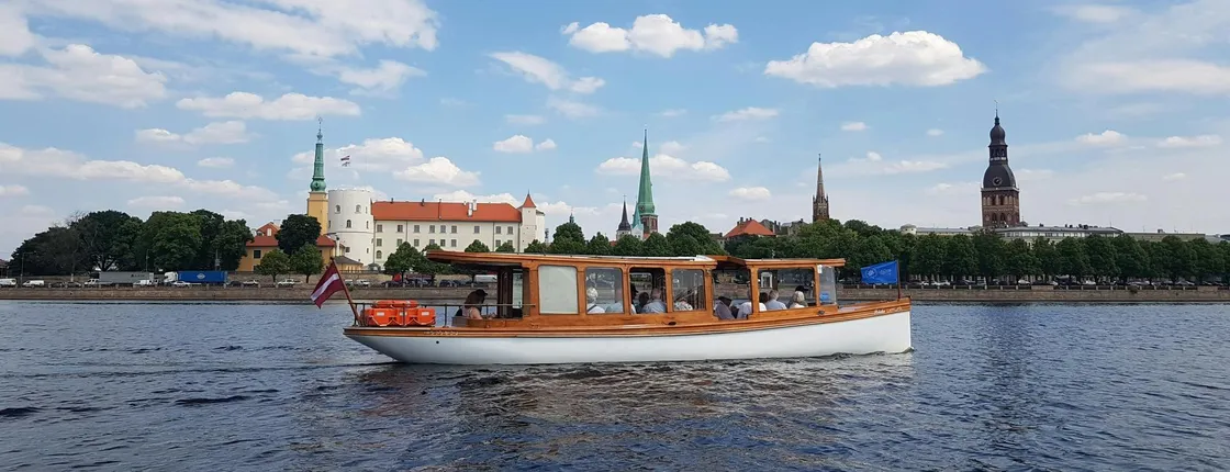 Riga by canal sightseeing boat tour