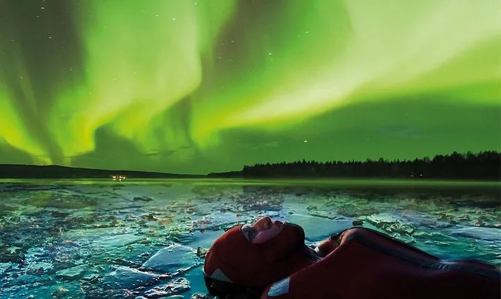 Aurora Ice Floating in Rovaniemi