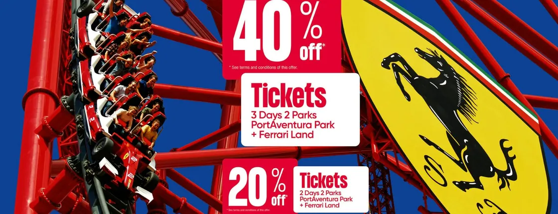 PortAventura Park and Ferrari Land tickets for 1, 2 and 3 days