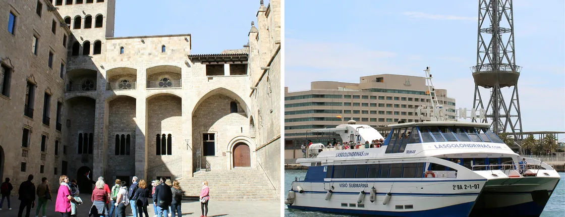 BARCELONA: GOTHIC QUARTER AND RAMBLAS WALKING TOUR+BOAT TRIP