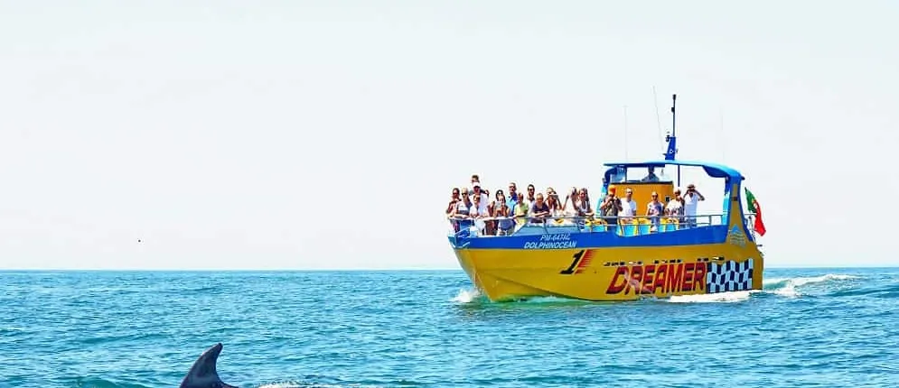Dreamer Cave and dolphin-watching boat tour from Albufeira – ticket only