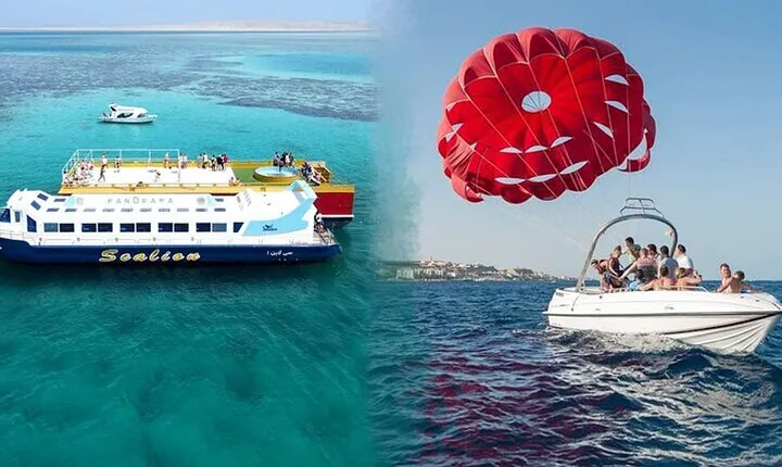 Panorama Semi-Submarine, Snorkeling & Parasailing - Hurghada