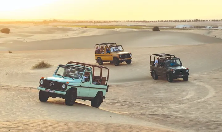 Dubai Evening Heritage Safari by Vintage G Class Al Marmoom Oasis