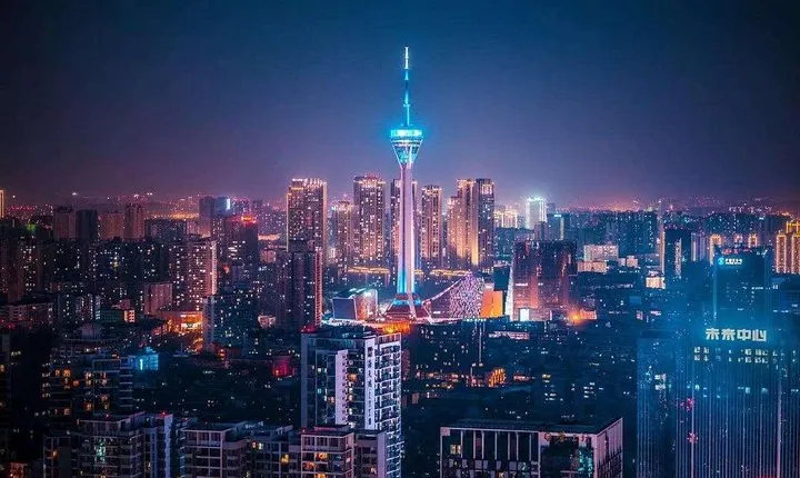 Private Chengdu Illuminated Night Tour with Radio and TV Tower and Buffet Dinner
