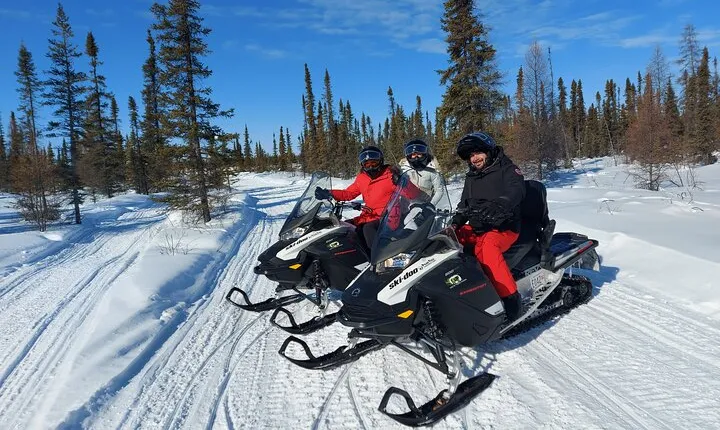 Private Yellowknife Snowmobiling Ice Cave Adventure Combo