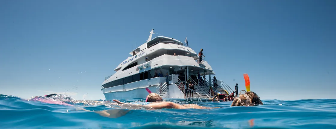 Great Barrier Reef cruise with scenic helicopter flight