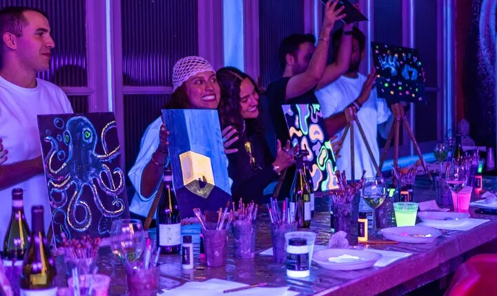 Rome by Night: Neon Painting with Unlimited Wine