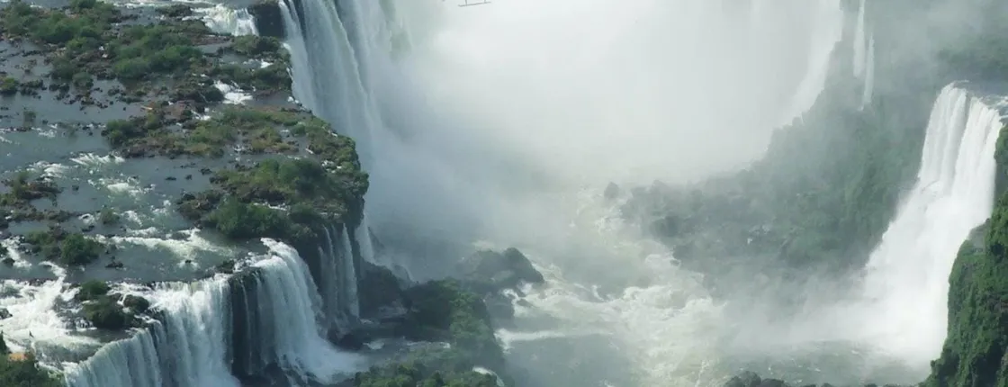 Iguassu falls panoramic helicopter flight