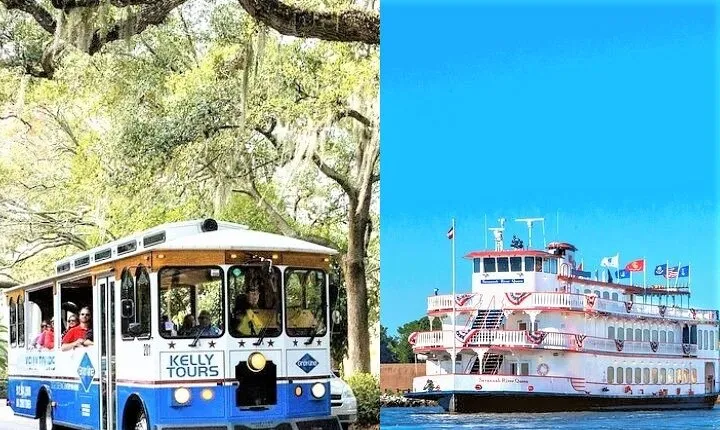 Savannah Land & Sea Combo: City Sightseeing Trolley Tour with Riverboat Cruise